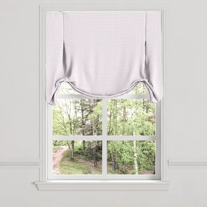 Tulip Roman Shade in Gingham – Lilac